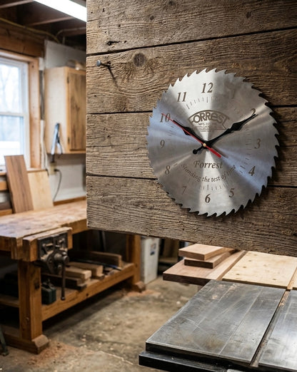 Forrest MFG Stainless Steel Saw Blade Clock
