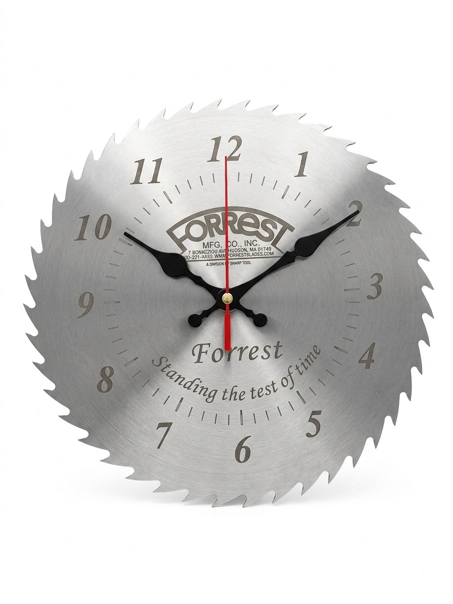 Forrest MFG Stainless Steel Saw Blade Clock