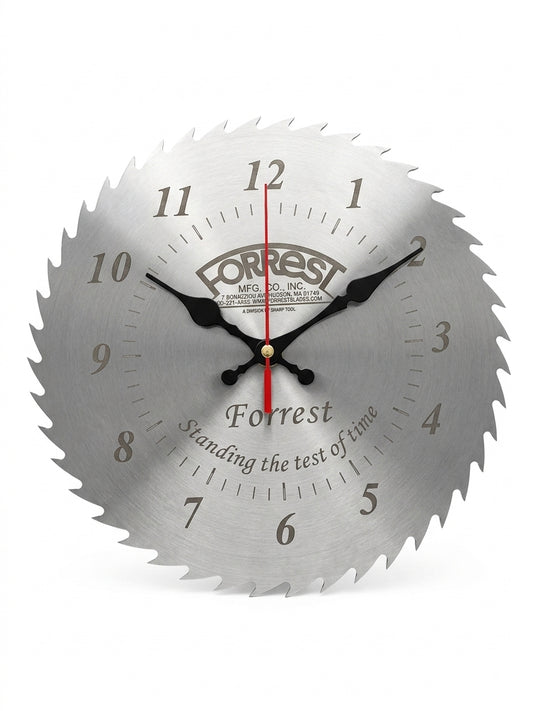 Forrest MFG Stainless Steel Saw Blade Clock