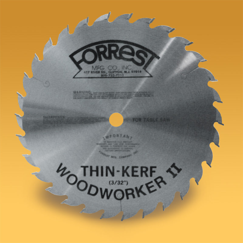 10" Woodworker II Saw Blade - 40 Teeth - Ultra Thin Kerf .080" Material Saver