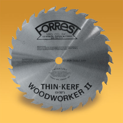 10" Woodworker II Saw Blade - 40 Teeth - Ultra Thin Kerf .080" Material Saver